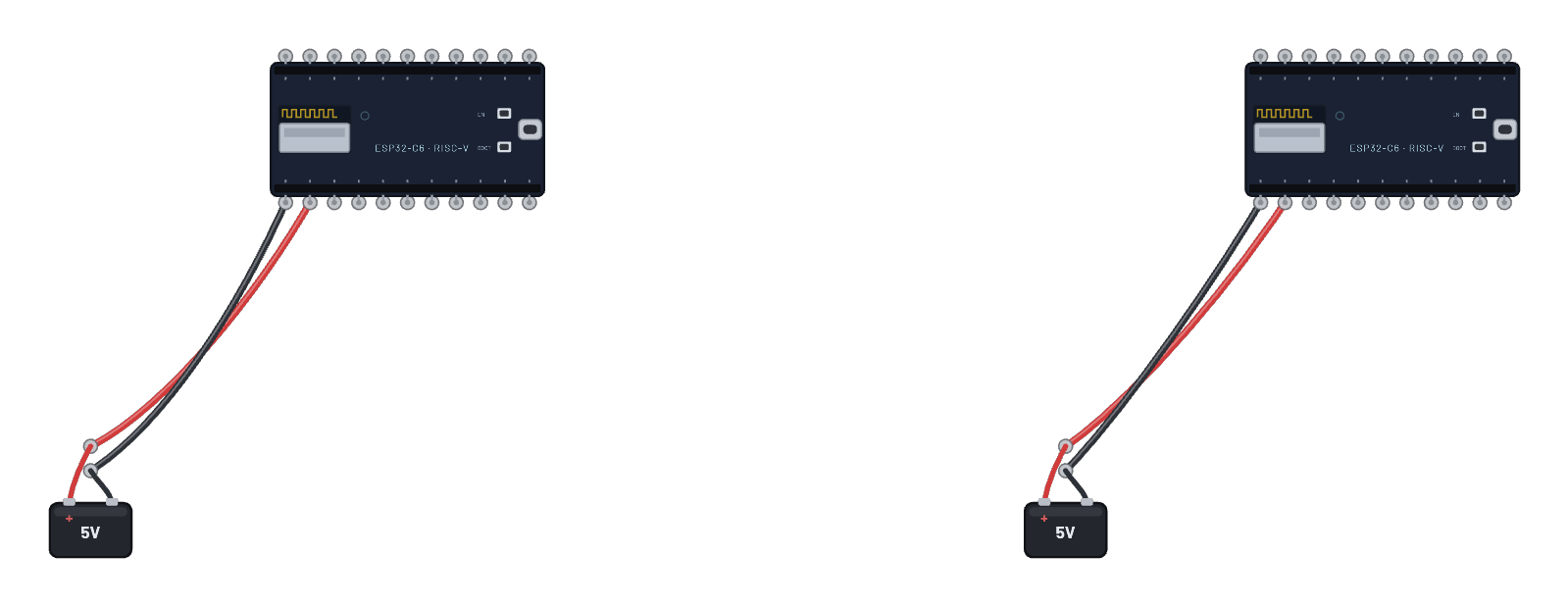 The Bluetooth LE: scan, connect, discover circuit as rendered by the simulator