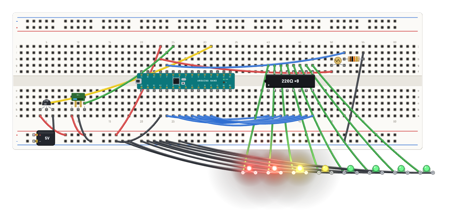 The Plant monitor (Nano) circuit as rendered by the simulator